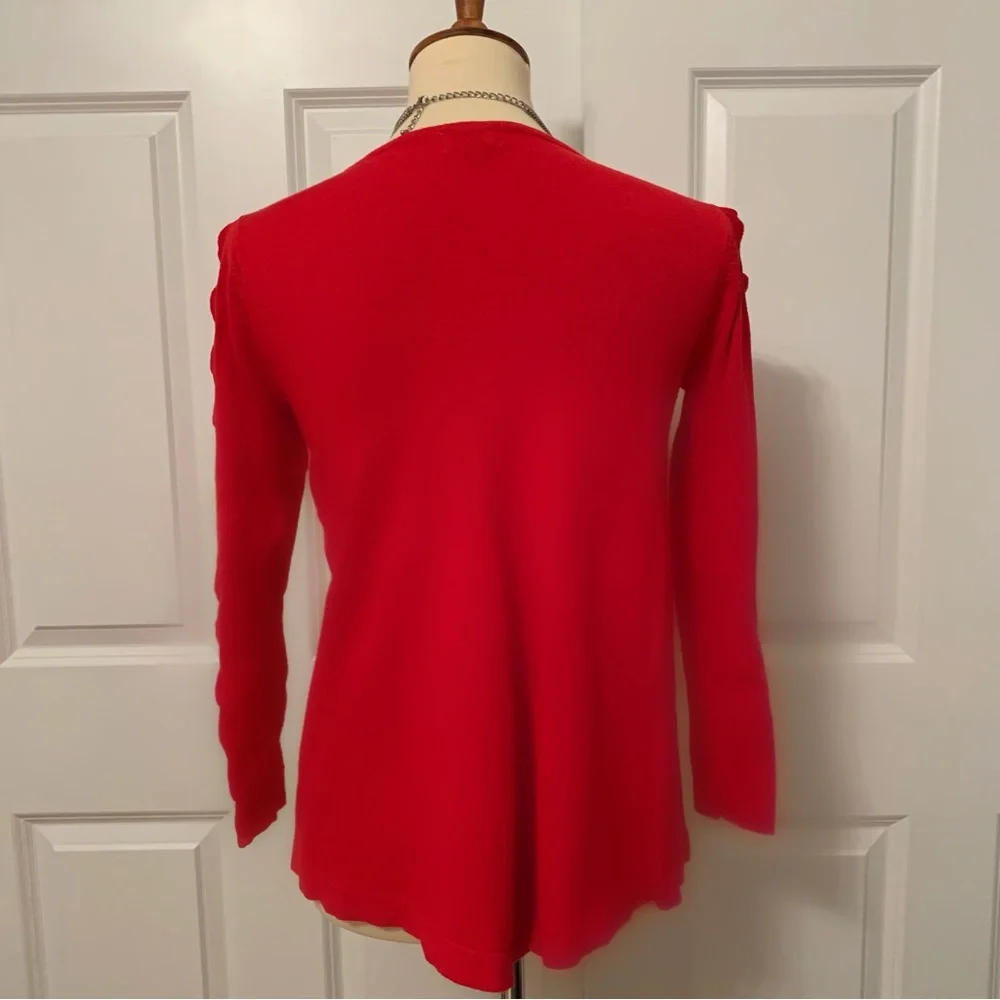 Red Open Sleeve Detail Sweater
